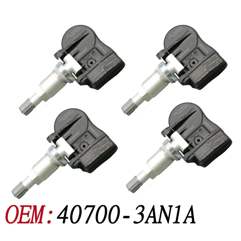 

4PCS 315MHz TPMS Tire Pressure Sensor 40700-3AN1B for Infiniti EX FX G M Q40 Q60 Q70 Nissan 370Z Juke Leaf Sentra Versa