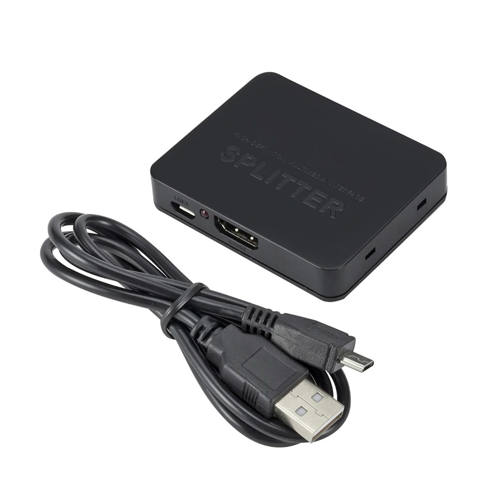 

1x2 Переключатель сплиттер HDMI-совместимый 4k Blue-Ray 1 в 2 выход для двойных мониторов Full HD поставляется с высокоскоростным кабелем для DVD STB PS4