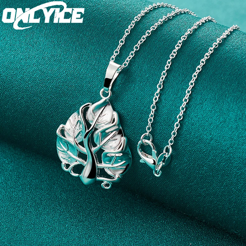 

925 Sterling Silver Beautiful Tree Pendant Necklace 40-75cm Chain For Women Fashion Wedding Party Charms Jewelry Holiday Gifts