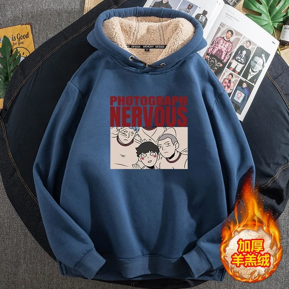 Толстовка мужская с флисовой подкладкой Повседневная теплая толстовка