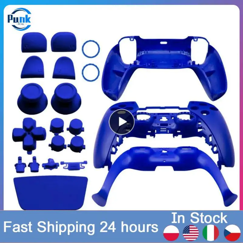 

1~8PCS For PS5 5 Controller Full Set Housing Shell Front Back Case Cover Replacement DIY Decorative Strip Buttons