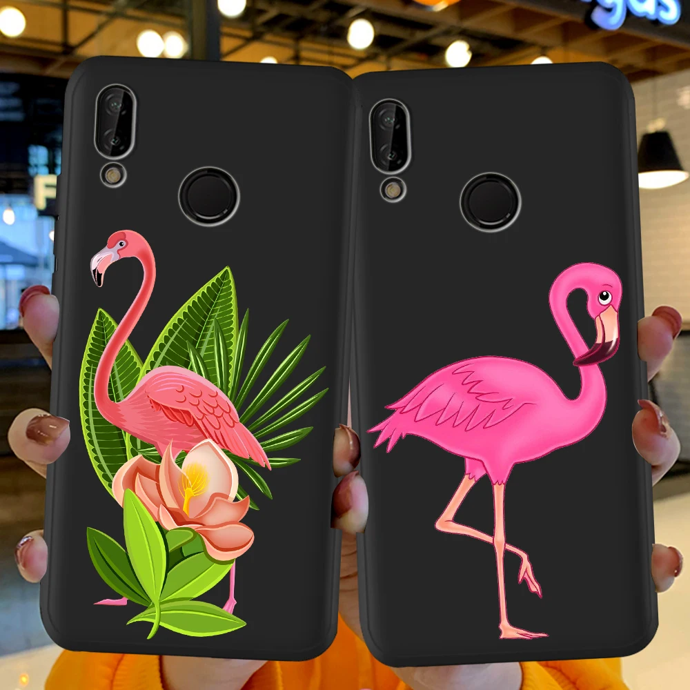 

Роскошный модный силиконовый чехол с фламинго для Huawei P40 P30 P20 P10 P8 Lite 2017 Mate 30 20 10 Lite Pro, чехол для телефона