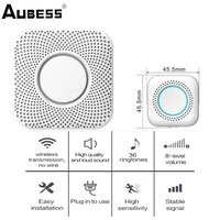 aubess 433mhz wireless smart doorbell led light 36 songs welcome home security eu us pulg button doorbell easy installtion