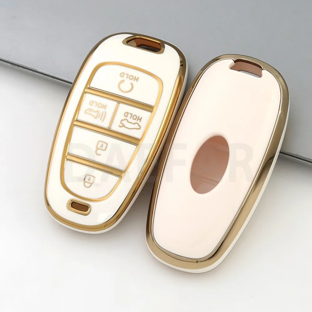 

Для Hyundai Palisade 2023 Tucson Santa Fe 2021 2022 Atos Solaris Prime Nexo Sonata Staria Ioniq чехол для ключей из ТПУ, чехол для ключа автомобиля