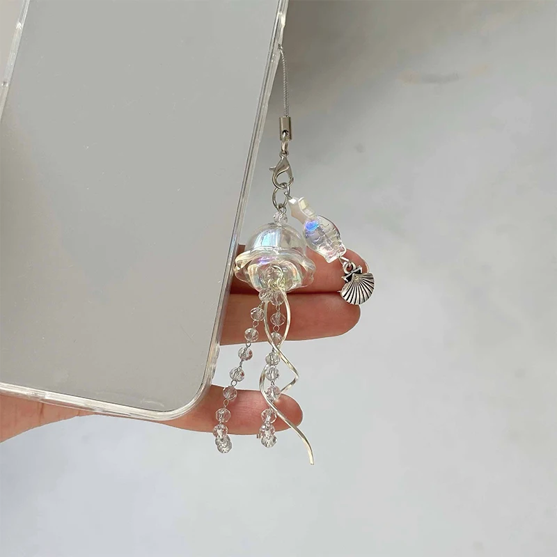 Y2K Jellyfish МОБИЛЬНЫЙ ТЕЛЕФОН Lanyard Эстетическая Подвеска для телефона с кисточкой