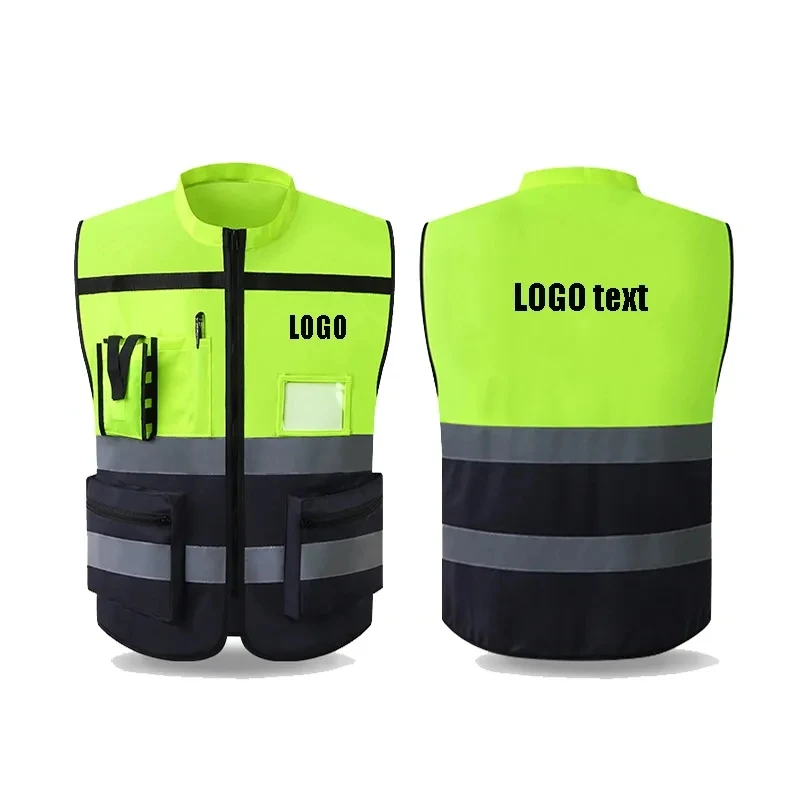 

High Visibility Reflective Safety Reflective Vest Personalized Customized Night Cycling Work Clothes For Construction Workers