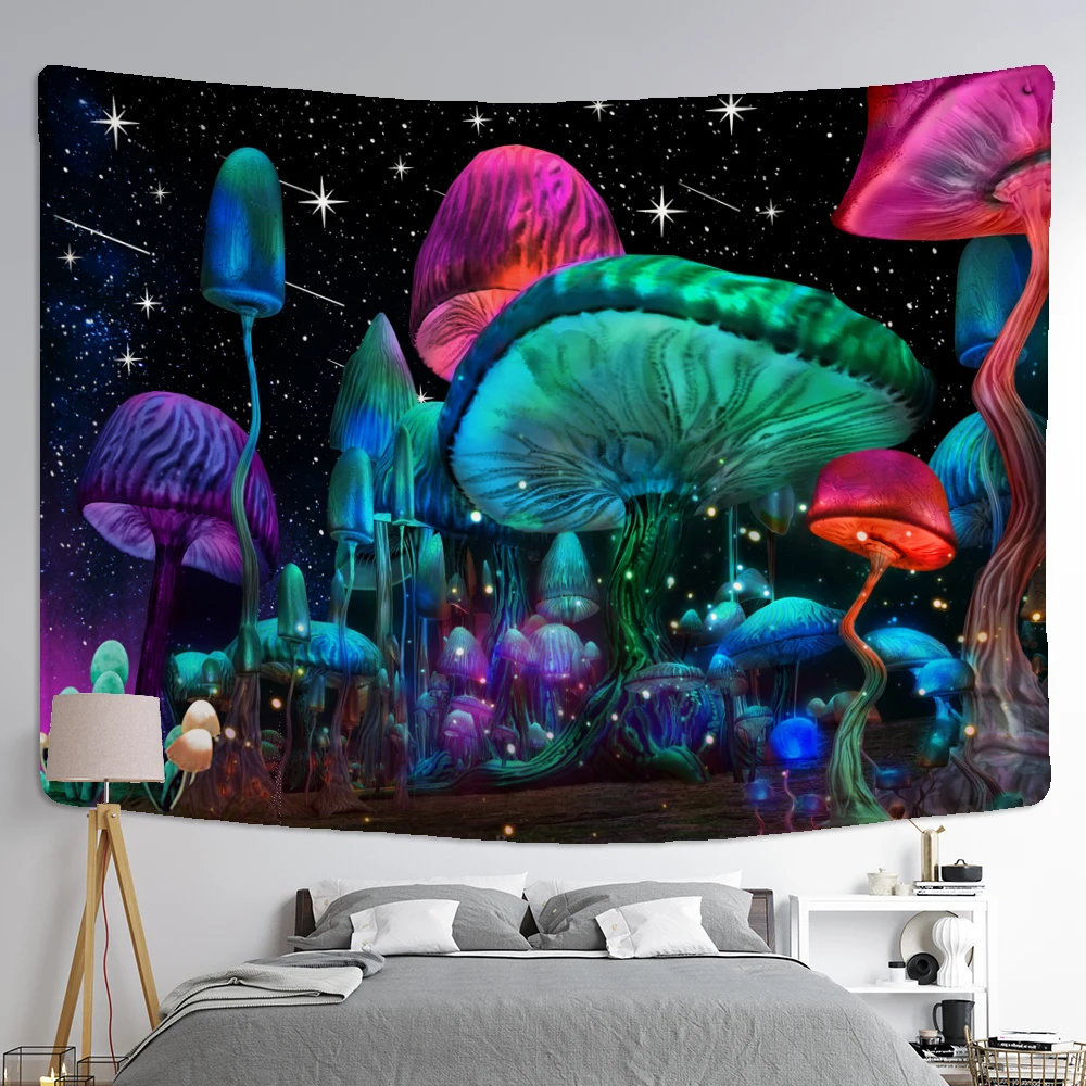 Психоделическое ночное небо звездное искусство настенное украшение в стиле бохо