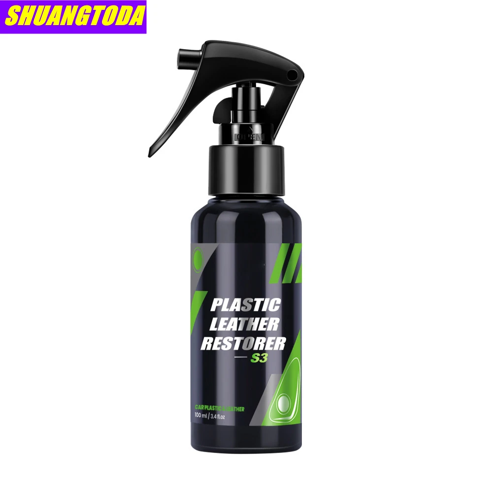 

50/100ML Car Plastic Part Leather Restorer Cleaning Retreading Agent Exterior Interior Cleaner Refurbishment Liquid Clean Spray