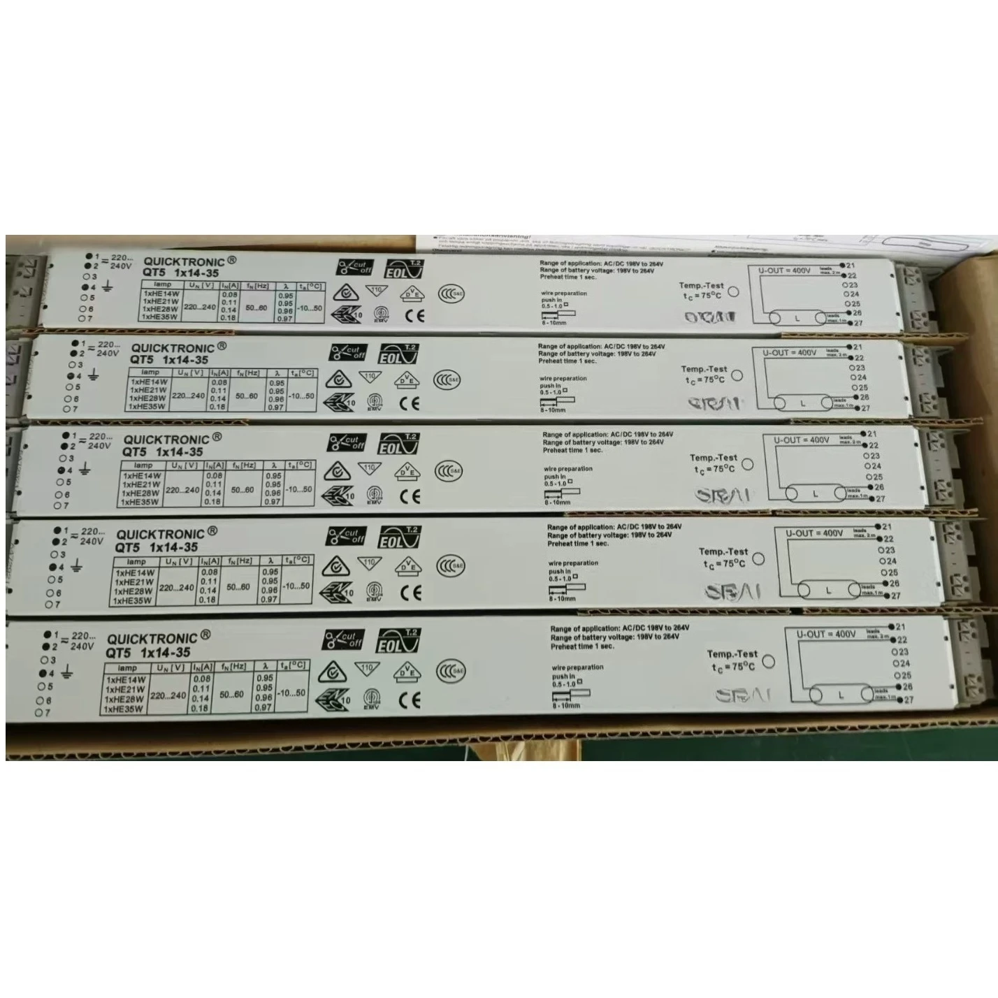 Фото Электронный балласт для ламп OSRAM стандартного типа QT-FIT T5 T8, универсальный, с поддержкой 2:1 (2 лампы на 1 балласт), 2*54-58 Вт. №3
