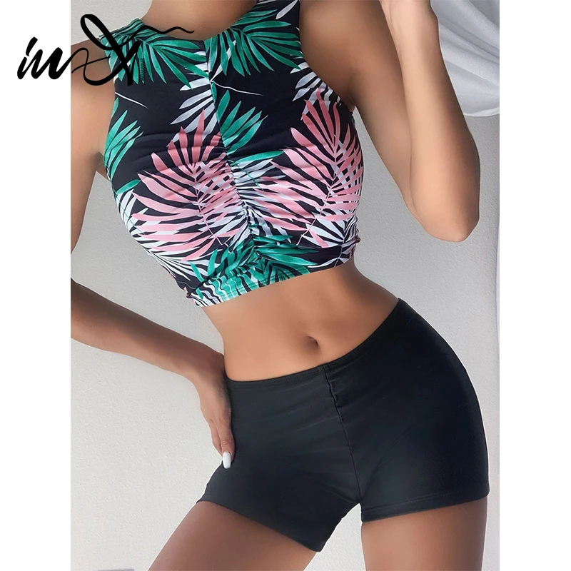 

In-X Surfing bikinis Print swimsuit women Sleeveless bathing suits swimwear conjunto biquinis feminino trajes de baño mujer 2022