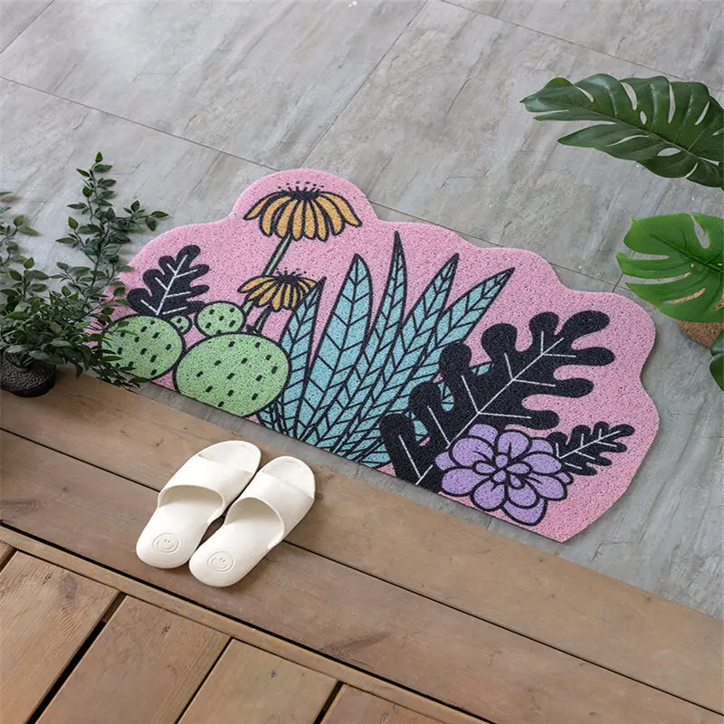 

Nordic Non-slip Carpet Area Rugs Funny Bedroom Floor PVC Mats Easy Clean Welcome Doormat Home Decoration Cute Bathroom Rug