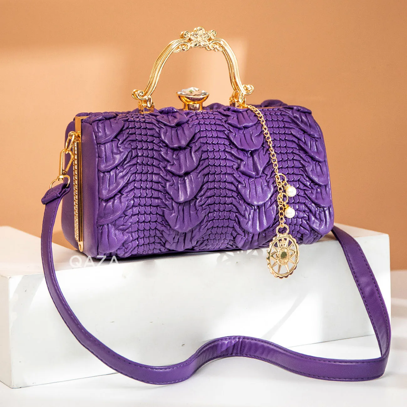 2023 New Luxury  PU Leather Bag for Women Casual Tote High Qualtiy Patent Leather Shoulder Purses Elegant Dinner Noble Purse