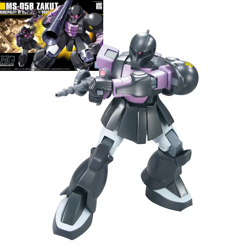 

Bandai Original Gundam Assembled Model HGUC 1/144 068 MS-05 Zaku I Gunpla Action Anime Figure Toy Gift Mobile Suit For Children