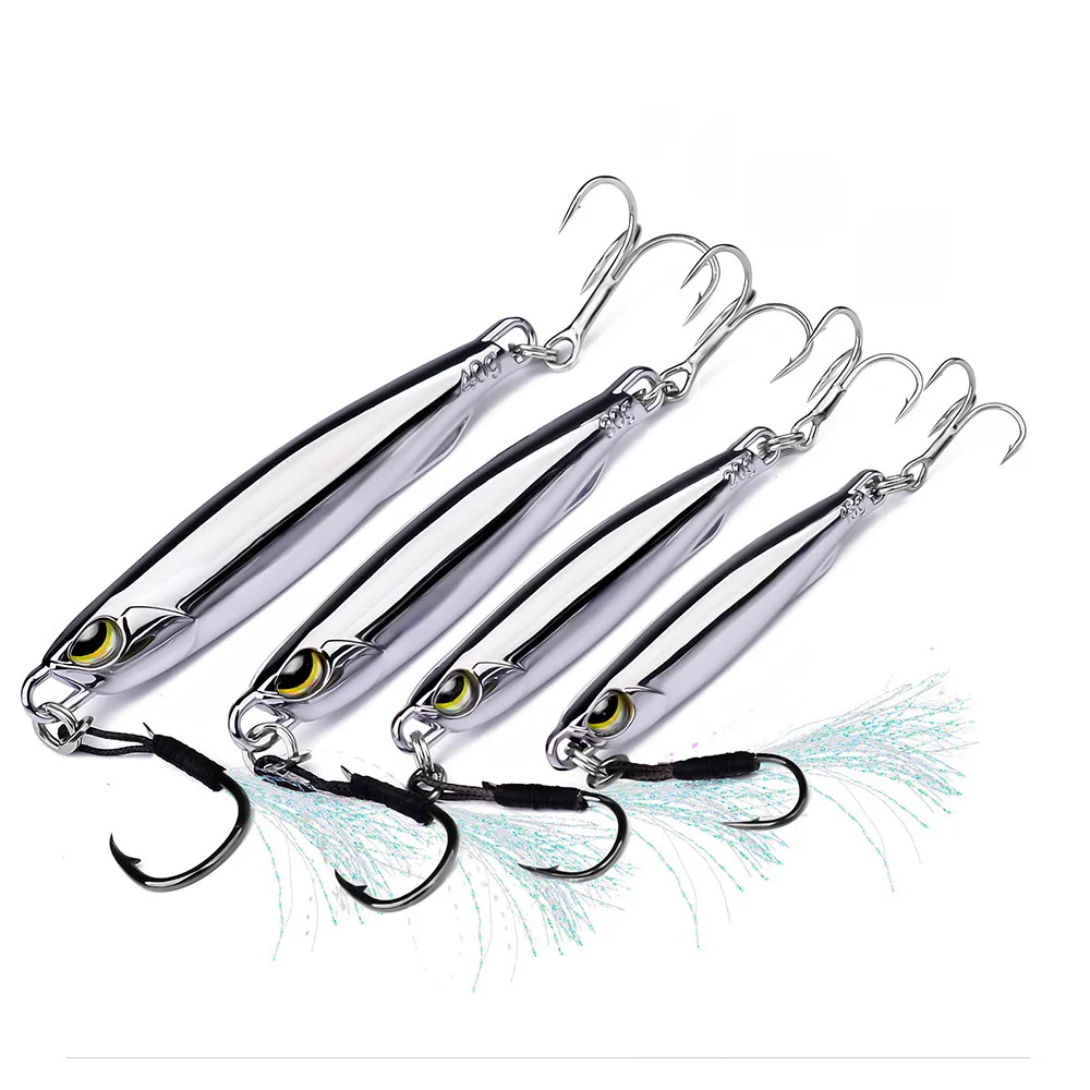 

Metal Jig Bait 15g 20g 30g 40g Mackerel Artificial Hard Fish Lure Sinking Far Casting Jigging Bait Spoon Spinnerbait For Fishing