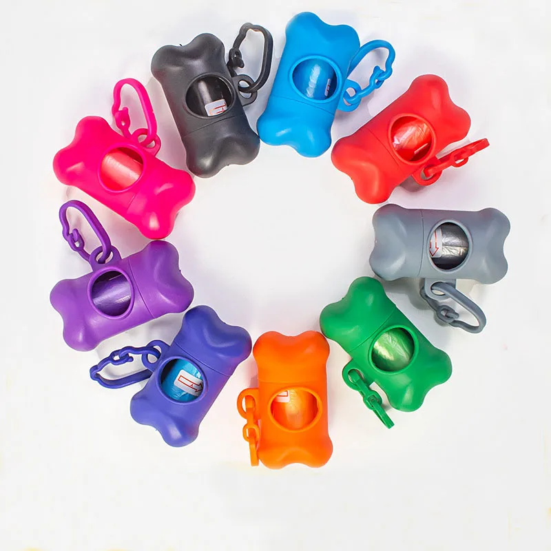 

Holder Plastic Garbage Bag Case Carrier Disposal Poop Bag Dispenser 7Colors Puppy Dog Poop Scooper Dispenser Garbage Set