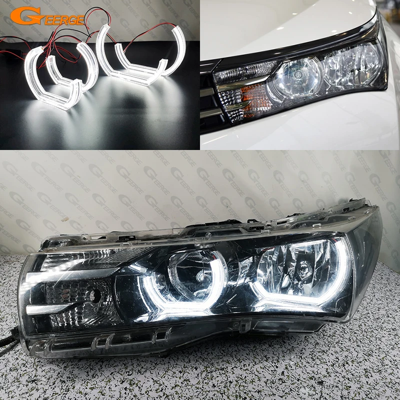 For Toyota Corolla ALTIS E17 E18 2013 2014 2015 2016 Ultra Bright Crystal DTM M4 Style Led Angel Eyes Kit Halo Rings Day Light