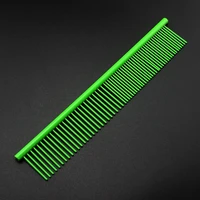 pet stainless steel density row comb sparse dense teeth paint plating colorful rose red for small medium large cats and dogs