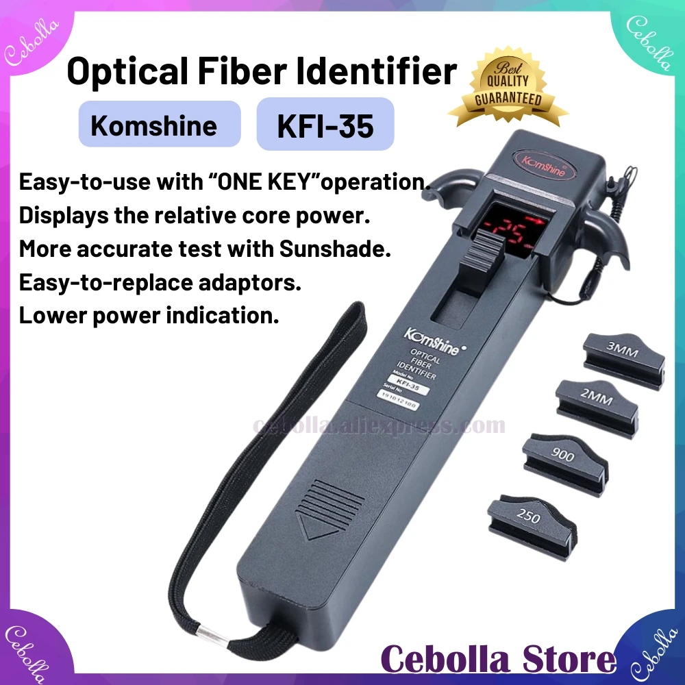 

Komshine KFI-35 Fiber Optical Identifier Traffic Detector More accurate test with Sunshade Metal Material