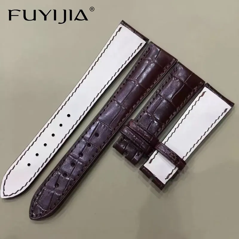 

FUYIJIA Top Custom Patek-Philippe Watch Band Alligator Strap 19MM 20MM 21MM 22MM Genuine Leather Belt Crocodile Skin Watchbands