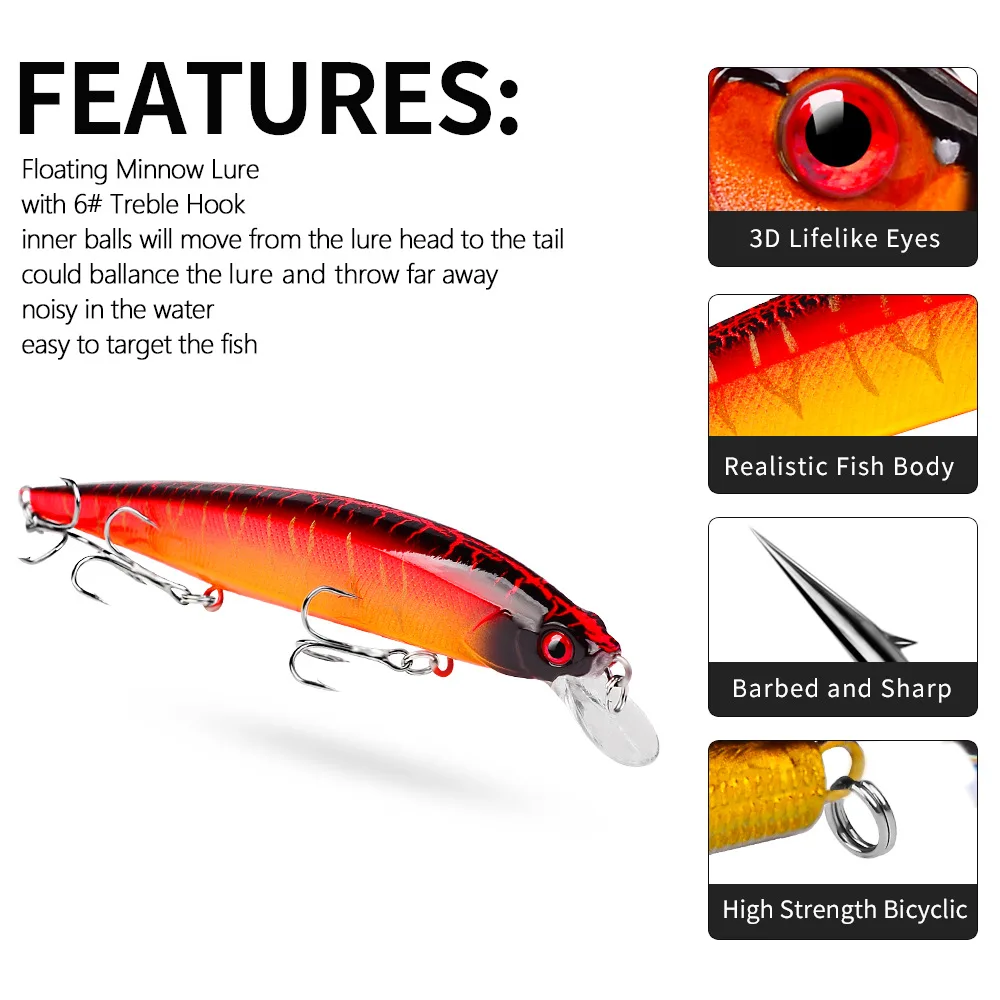 

Full Water Layer Bionic Bait 14cm18.5g Fake Bait VIB Plastic Hard Bait With Blood Groove Hook Fishing Necessary Accessories