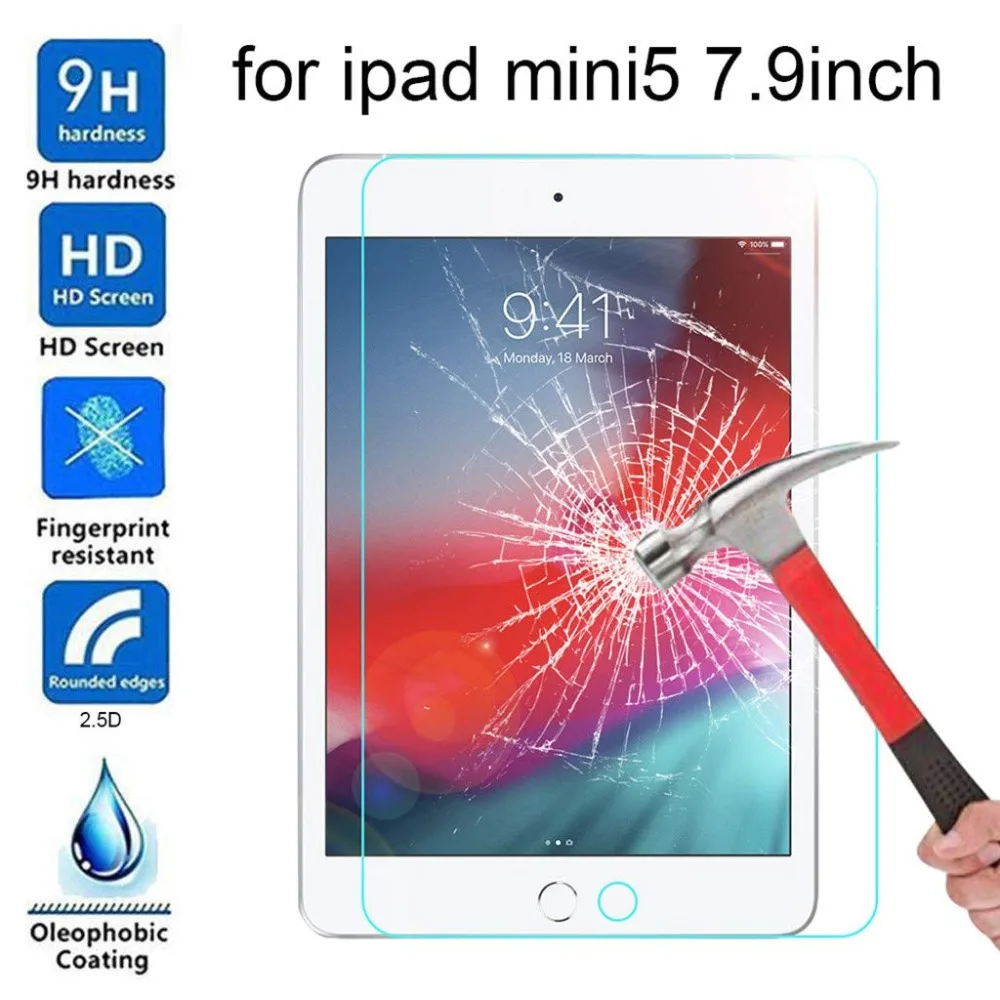 

10D 9H Tempered Glass For Apple iPad Mini 5 Screen Protector For iPad Mini5 7.9 Inch 2019 Perman Tablet Protective Film Glass