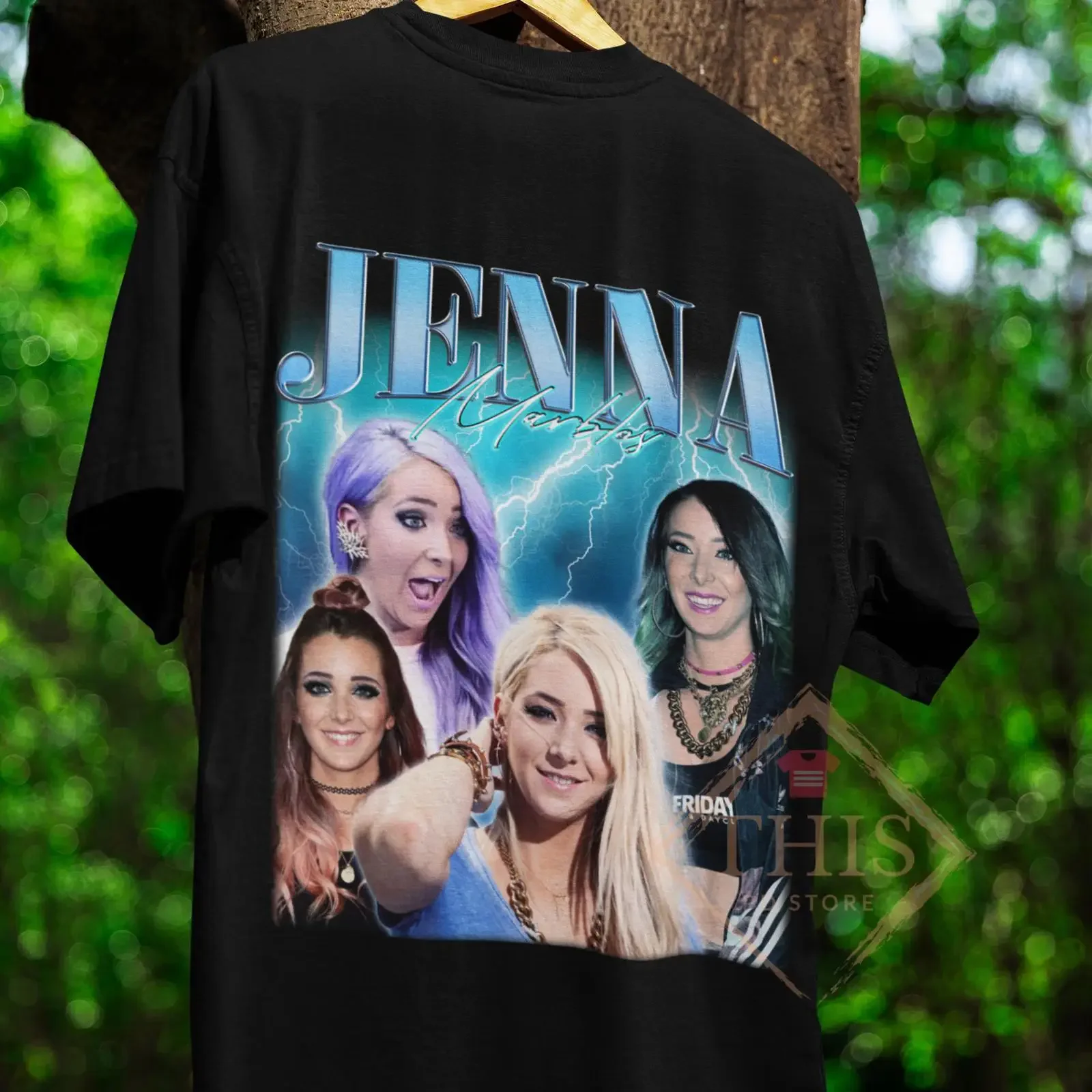 Фото Ретро-футболка Jenna Marbles Bootleg: винтажная, стильная, мягкая, унисекс, для фанатов Youtuberов, повседневная, с эффектом потертости, уличная одежда №1