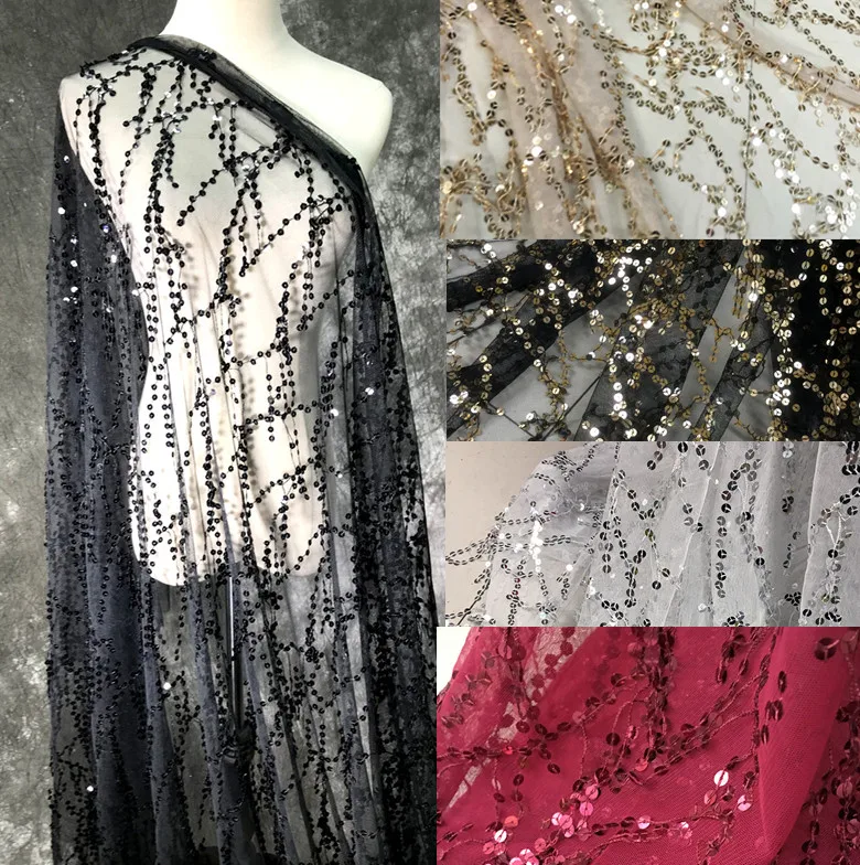 

Драпировка с кисточками в горошек, 5 цветов, новый стиль, блестящие свадебные кружева с блестками, сетчатая вышивка, прозрачная ткань, аксесс...