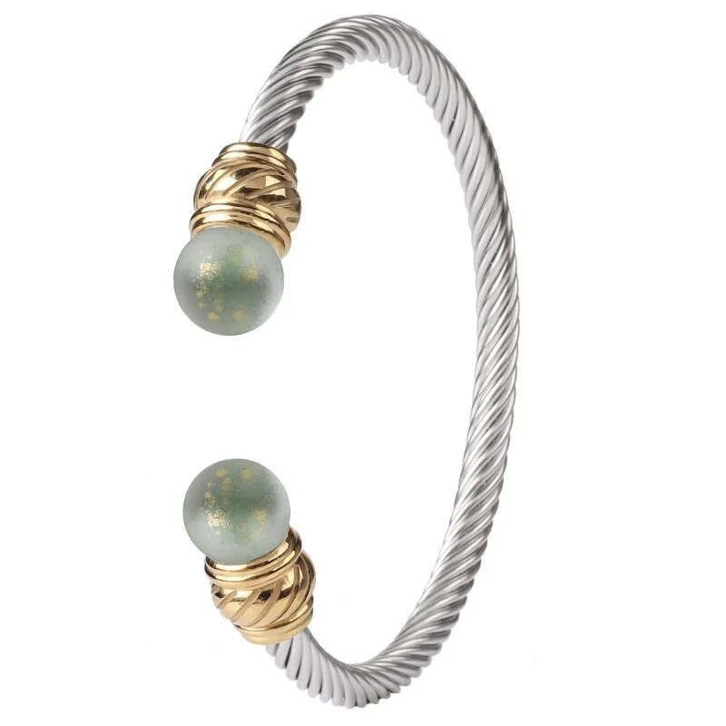 Модный Роскошный составной витой браслет из нержавеющей стали для женщин