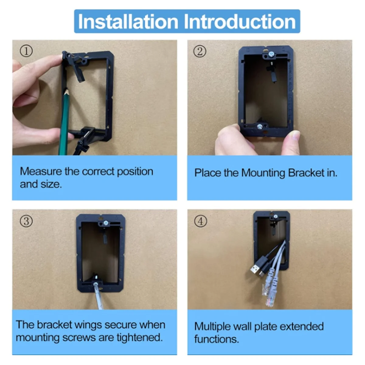Одноместные (1-местные) монтажные кронштейны для настенной пластины низкого