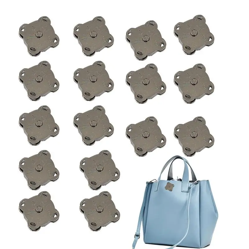 

Magnetic Button Clasp Snaps 16PCS Plum Blossom 3 Colors Magnetic Clasp Buttons Elegant Smooth Surfaces Sewing Supplies Metal