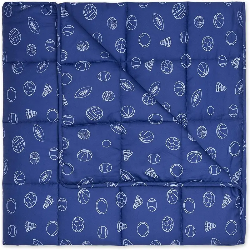 

Cotton Weighted Blanket for Kids, Twin (41" x 60"), 10 lbs, Sports Print