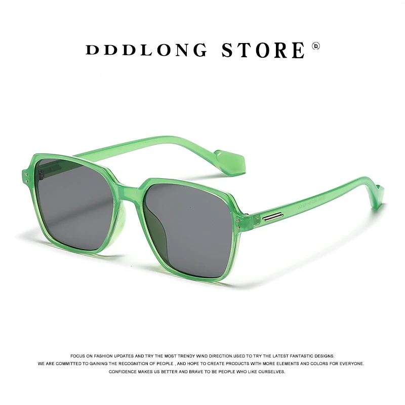 

DDDLONG Retro Fashion Square Sunglasses Women Designer Men Sun Glasses Classic Vintage UV400 Outdoor Shadow D146