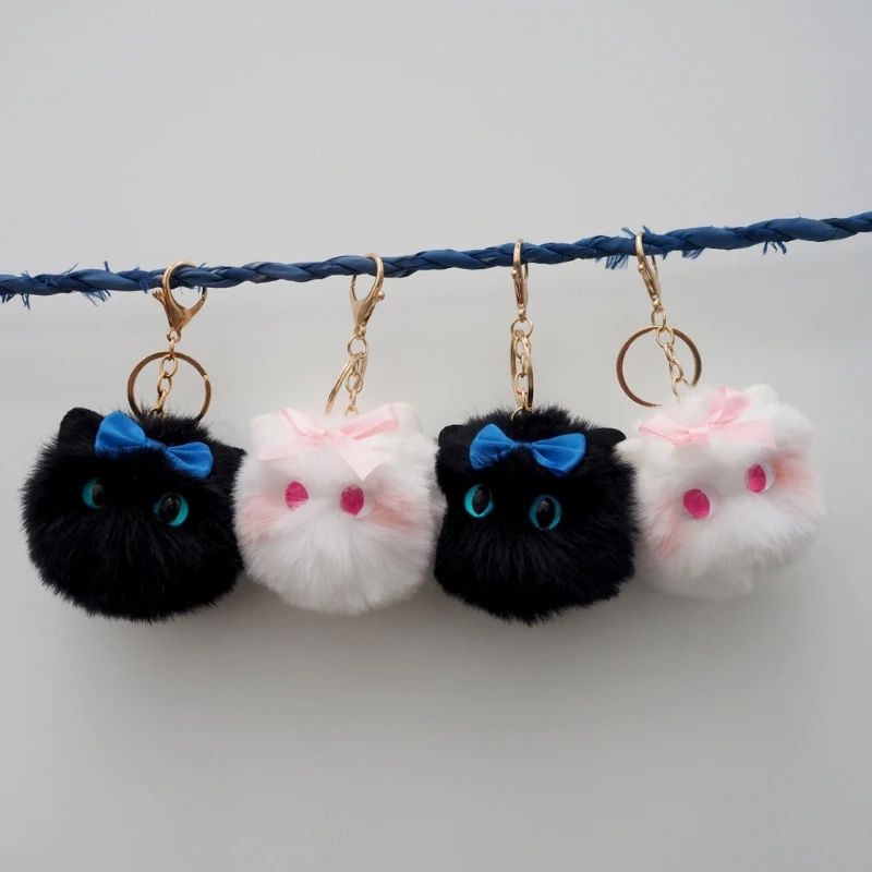 

Opposing Cat Keychain Plush Keys Chain Backpack Pendant for Birthday Party Gift 264E