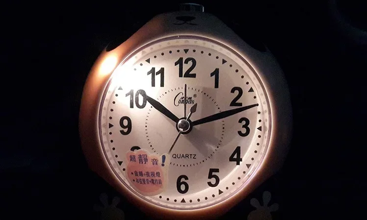 Будильник с изображением панды немые часы ночник студенческая детская кровать