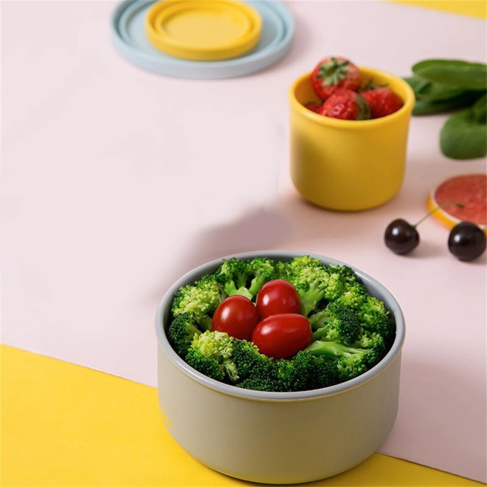 Коробка Bento Удобная внешняя лента простой и красивый коричневый синий Ланч-бокс
