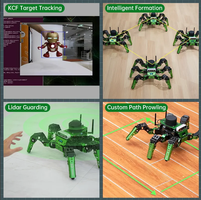 Новый набор роботов JetHexa ROS Hexapod работает от Jetson Nano с камерой Lidar для глубоководной