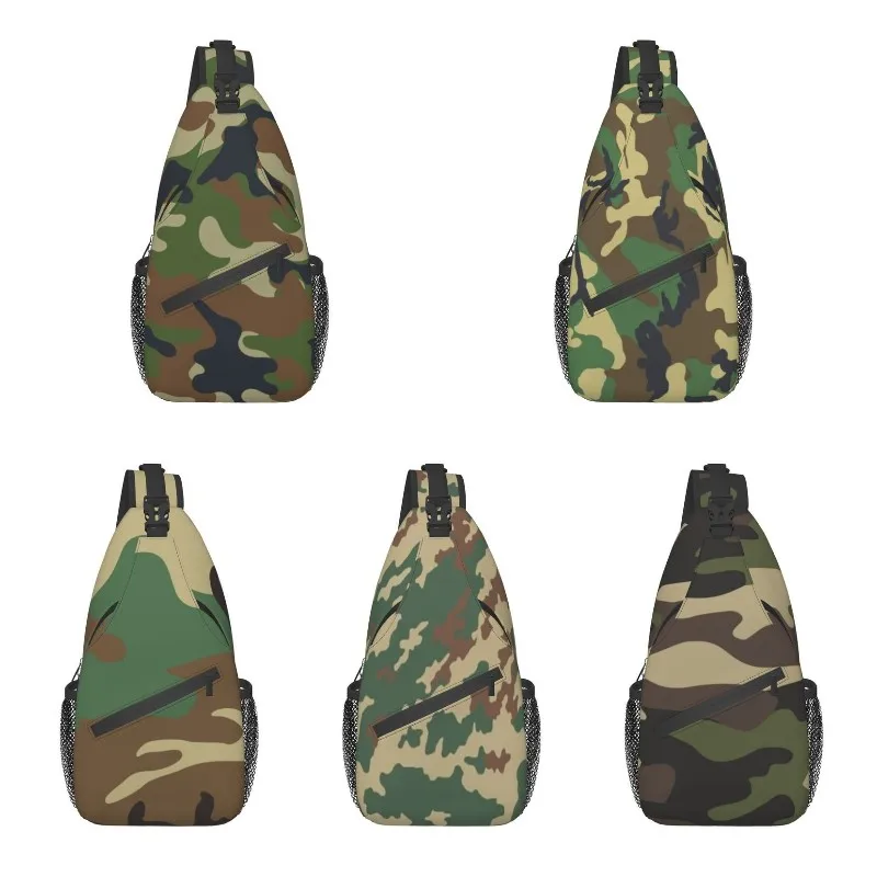 Camouflage Sling Chest Crossbody Bag Men Fashion Military Camo Shoulder Backpack for Traveling