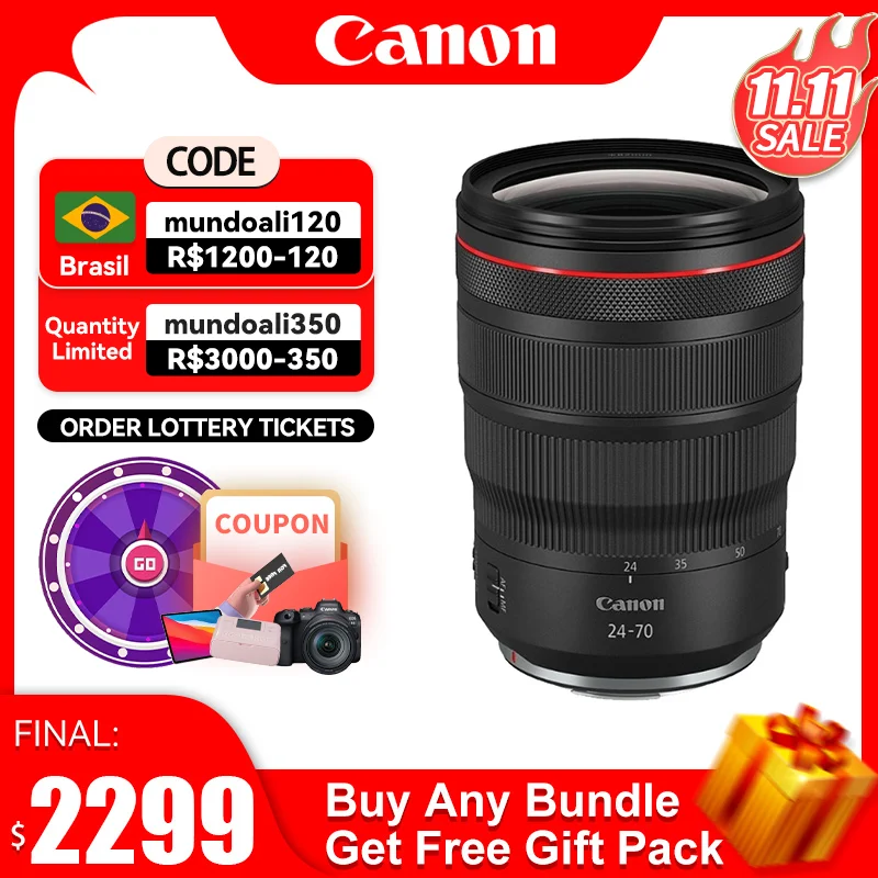 

Canon RF 24-70mm F2.8 USM Lens Full Frame Mirrorless Camera Lens Large Aperture Wide Angle Autofocus ZOOM Landscape Lens For R