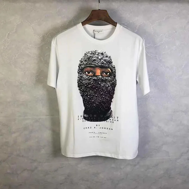 

Hip Hop ih nom uh nit RELAXED T-shirts 2021SS Summer Style Men Women Pearl Mask Printed ih nom uh nit Top Tees