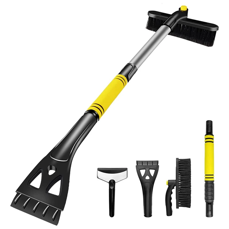 

3 In 1 Extendable Snow Brush Ice Scrapers With Ergonomic Foam Grip For Car Windshield