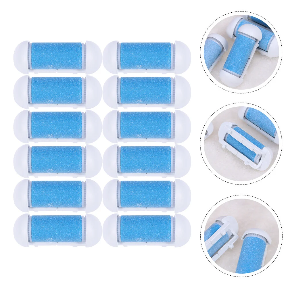 

12 Pcs Foot Grinder Grinding Roller Pedicure Head Tools Replacement Feet Care Supplies