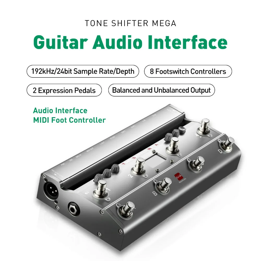 Скидка Переключатель Сигнала MeloAudio, Мега MIDI, ножной контроллер с аудио интерфейсом, USB, запись гитары для IPhone, IPad, Android устройств Mac