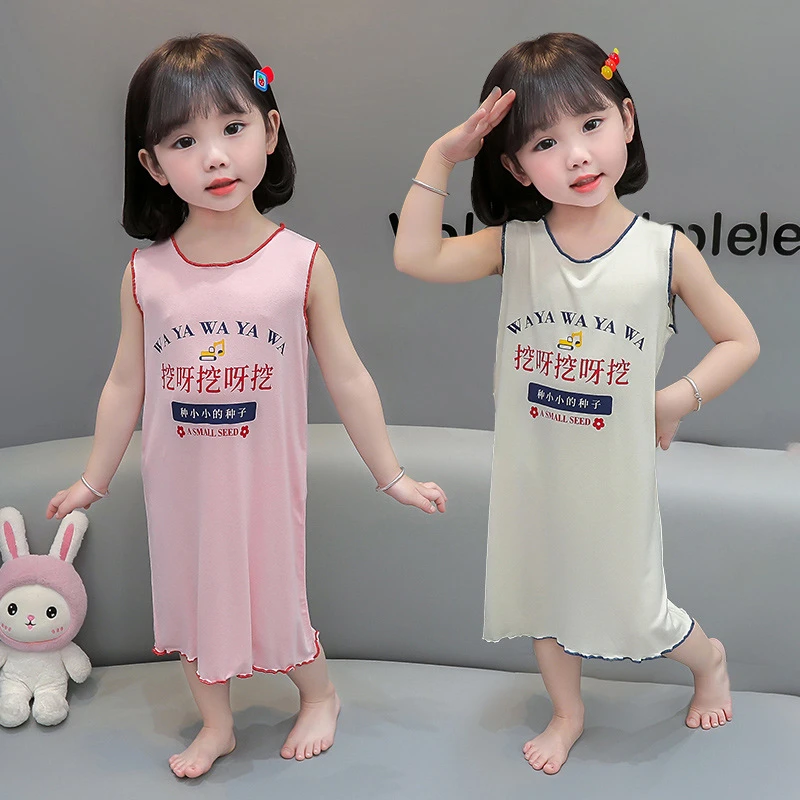 

Baby Pajamas Nightdress Summer Breathable Set Print Infant Girls Sleeper Wear Babe Indoor Suit Home Clothes Children Pyjamas