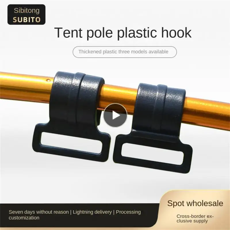 

Plastic Light Weight Connecting Hook Convenient Support Rod Hanger Durable Tent Holder Hanger Tent Pole Accessories Black