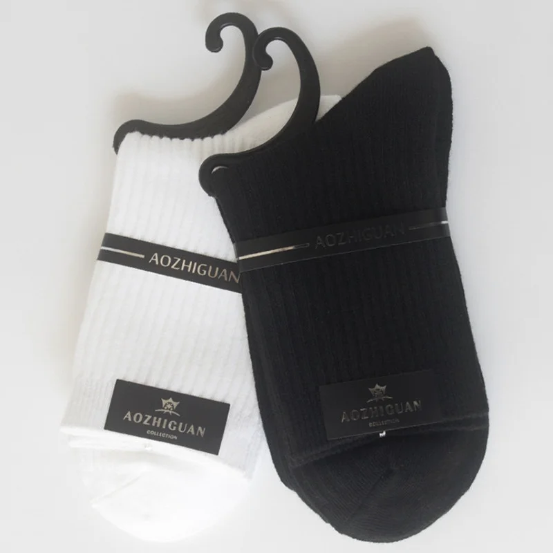 White Middle Tube Socks Fashion Men's Pure Cotton Stockings Men's Socks Anti Odor And Sweat Absorption Zapatos De Mujer Sneakers