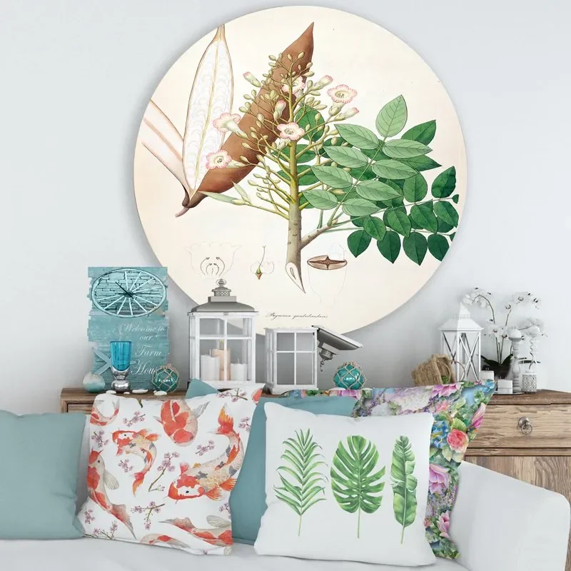 

«Древние растительные ИКСА» фермерские круги металлические стены Искусство 36x36-диск из 36