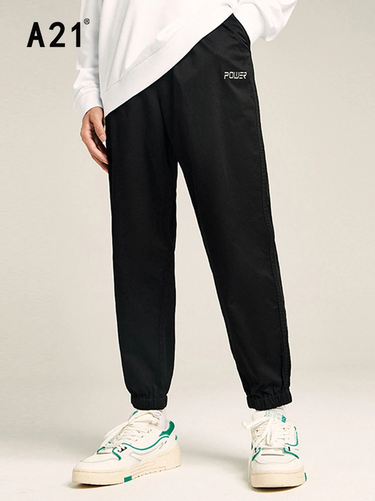 

A21 Autumn Letter Printed Sports Pants for Men 2022 Fashion New Baggy Drawstring Sweatpants Male Classic Vintage Loose Trousers