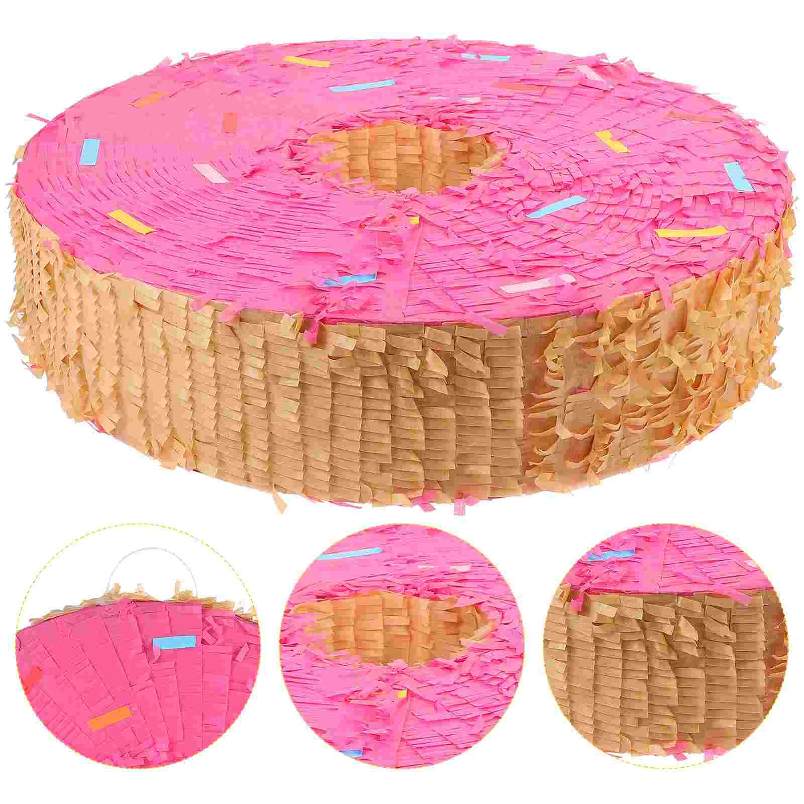 

Pinata Toy Party Donut Pinatas Supplies Paper Big Filler Birthday Summer Filled Sugar Shower Game Funny Baby Candy
