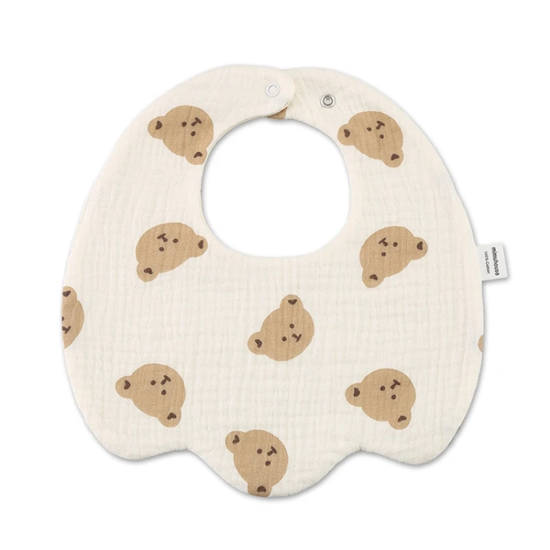 

2pcs/Set Baby Bandana Burp Cloth Scarf U Shaped Feeding Bib Printed Soft Pure Cotton Absorbent Saliva Towel Breathable Apron