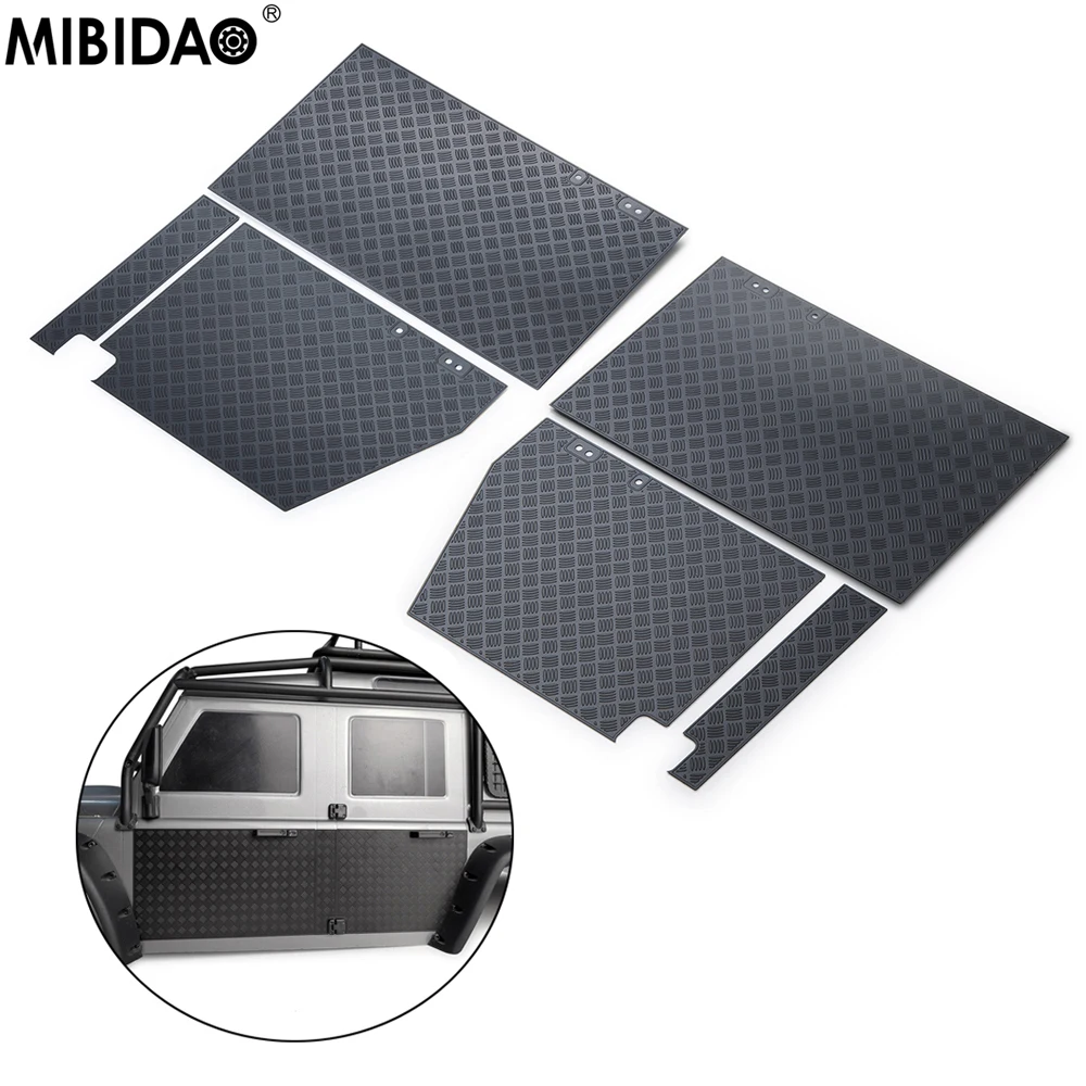 

MIBIDAO RC Боковая дверь автомобиля, бронированная Защитная противоскользящая пластина для 1/10 строительства TRX4, защитный корпус автомобиля, де...